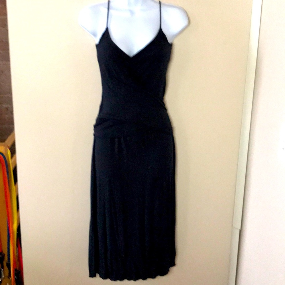below the knee, low cut, strappy backless dress